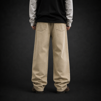 Desert beige baggy jeans